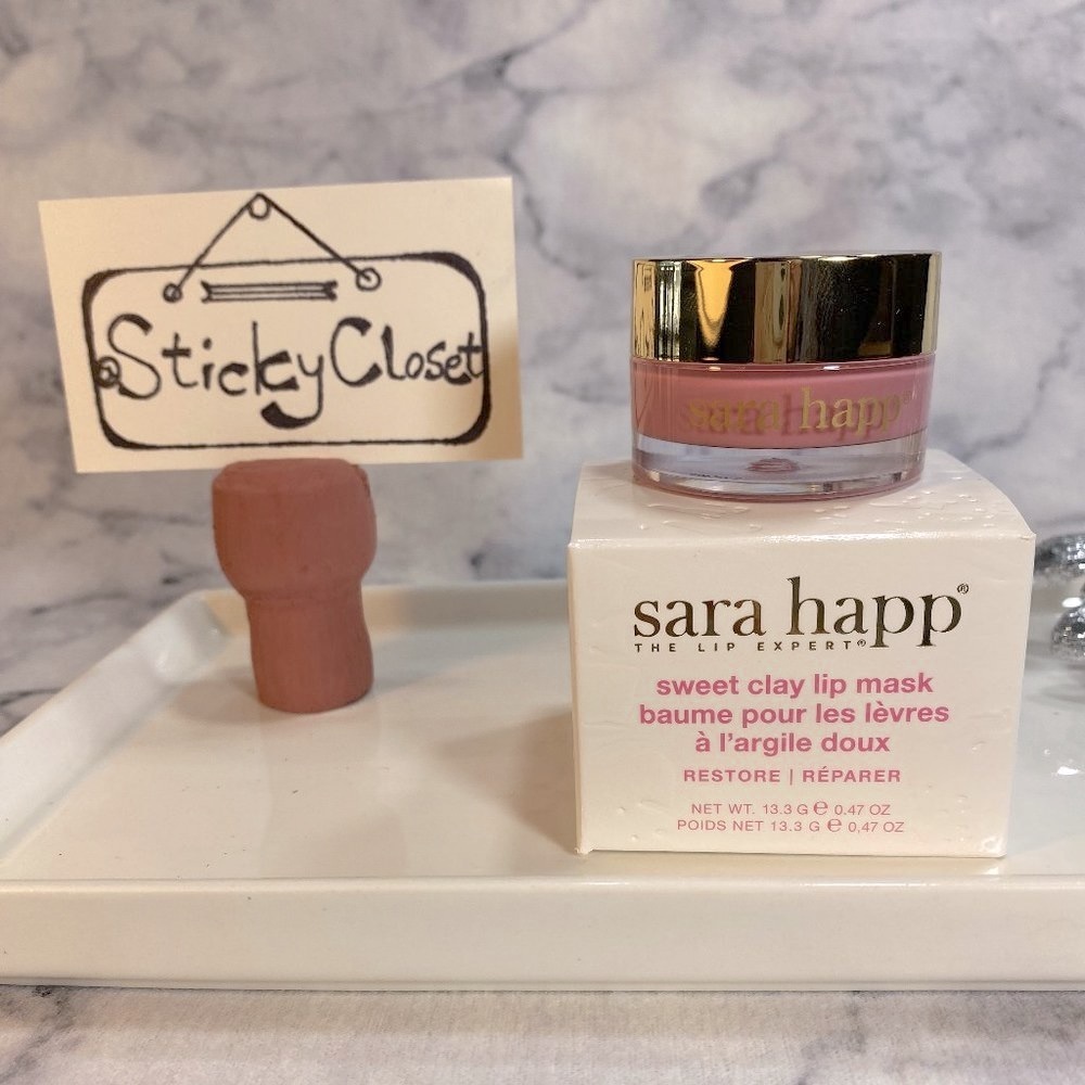Sara Happ Skincare-Sweet Clay Lip Mask Buttery Firm Care Smooth-Full 33g-BOX-NEW - Picture 2 of 13
